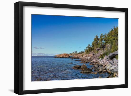 Rugged North Shore of Lake Superior, Ontario, Canada-null-Framed Premium Photographic Print