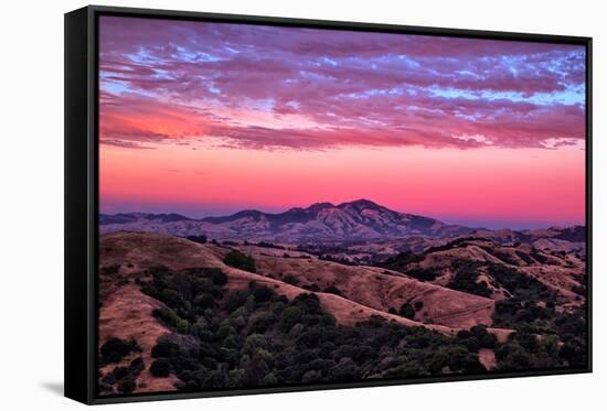 Rugged Red Skies Over Mount Diablo, Walnut Creek California-Vincent James-Framed Stretched Canvas