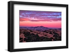 Rugged Red Skies Over Mount Diablo, Walnut Creek California-Vincent James-Framed Photographic Print