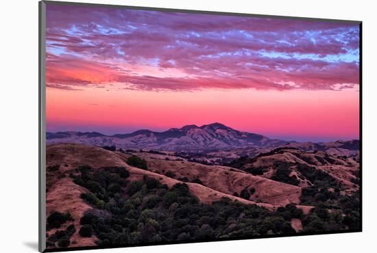 Rugged Red Skies Over Mount Diablo, Walnut Creek California-Vincent James-Mounted Photographic Print