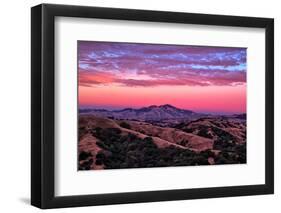 Rugged Red Skies Over Mount Diablo, Walnut Creek California-Vincent James-Framed Premium Photographic Print