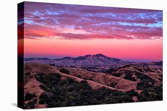 Rugged Red Skies Over Mount Diablo, Walnut Creek California-Vincent James-Stretched Canvas