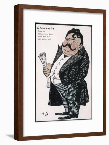 Ruggero Leoncavallo Italian Opera Composer Looking Rather Pleased with Himself-null-Framed Art Print