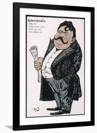 Ruggero Leoncavallo Italian Opera Composer Looking Rather Pleased with Himself-null-Framed Art Print