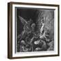 Ruggiero Rescuing Angelica, Illustration from Canto X of 'Orlando Furioso' by Ludovico Ariosto-Gustave Doré-Framed Giclee Print