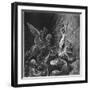 Ruggiero Rescuing Angelica, Illustration from Canto X of 'Orlando Furioso' by Ludovico Ariosto-Gustave Doré-Framed Giclee Print