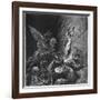 Ruggiero Rescuing Angelica, Illustration from Canto X of 'Orlando Furioso' by Ludovico Ariosto-Gustave Doré-Framed Giclee Print