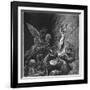 Ruggiero Rescuing Angelica, Illustration from Canto X of 'Orlando Furioso' by Ludovico Ariosto-Gustave Doré-Framed Giclee Print