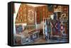 Rugs and Scarves at a Monastery, North Cyprus-Peter Thompson-Framed Stretched Canvas