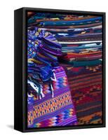 Rugs for Sale in Market, San Miguel De Allende, Mexico-Nancy Rotenberg-Framed Stretched Canvas