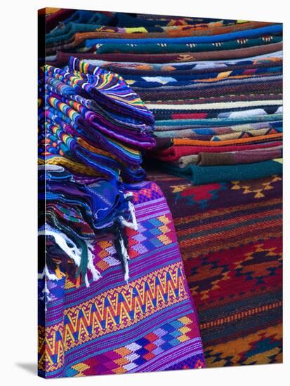 Rugs for Sale in Market, San Miguel De Allende, Mexico-Nancy Rotenberg-Stretched Canvas