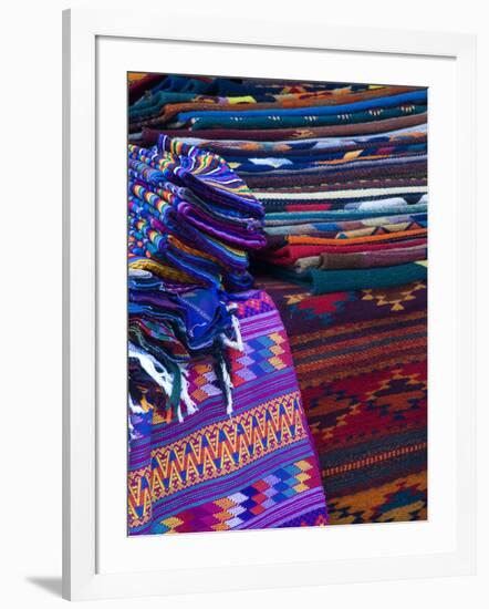 Rugs for Sale in Market, San Miguel De Allende, Mexico-Nancy Rotenberg-Framed Photographic Print