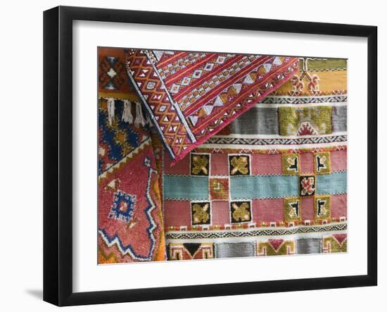 Rugs, Quartier Habous, New Medina, Casablanca, Morocco-Walter Bibikow-Framed Photographic Print