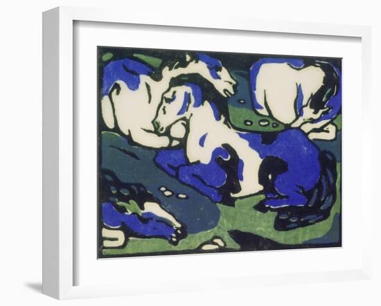 Ruhende Pferde-Franz Marc-Framed Giclee Print