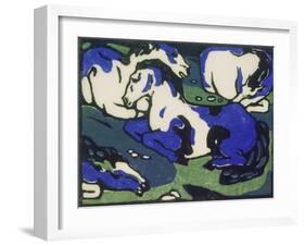 Ruhende Pferde-Franz Marc-Framed Giclee Print