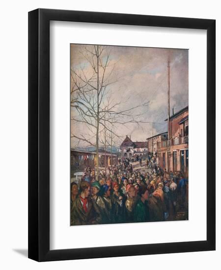 'Ruhleben Prison Camp, Christmas Dinner', 1917-Nicolaas Wilhelm Jungmann-Framed Giclee Print