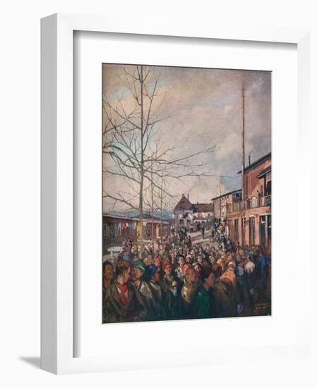 'Ruhleben Prison Camp, Christmas Dinner', 1917-Nicolaas Wilhelm Jungmann-Framed Giclee Print