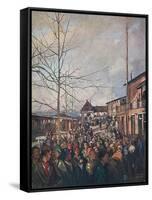 Ruhleben Prisoners Lining Up for Bacon Ration at Christmas-Nico Jungmann-Framed Stretched Canvas