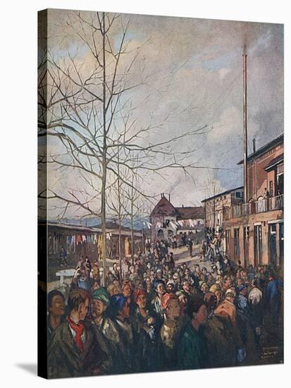 Ruhleben Prisoners Lining Up for Bacon Ration at Christmas-Nico Jungmann-Stretched Canvas