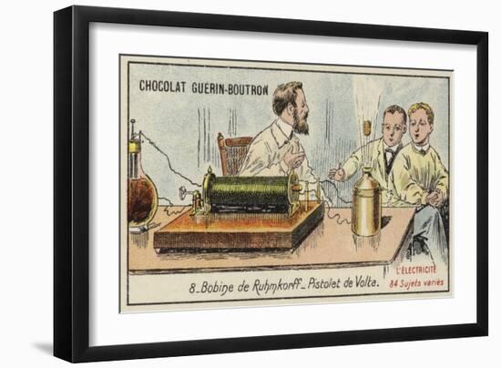 Ruhmkorff Coil and Volta Electric Pistol-null-Framed Giclee Print