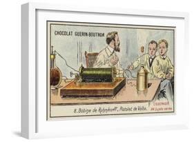 Ruhmkorff Coil and Volta Electric Pistol-null-Framed Giclee Print