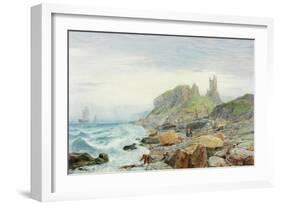 Ruin of a Northumbrian Keep, 1864-Charles Napier Hemy-Framed Giclee Print