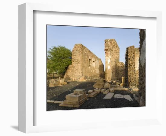 Ruin of cathedral Se Cathedral. Cidade Velha, historic center of Ribeira Grande-Martin Zwick-Framed Photographic Print