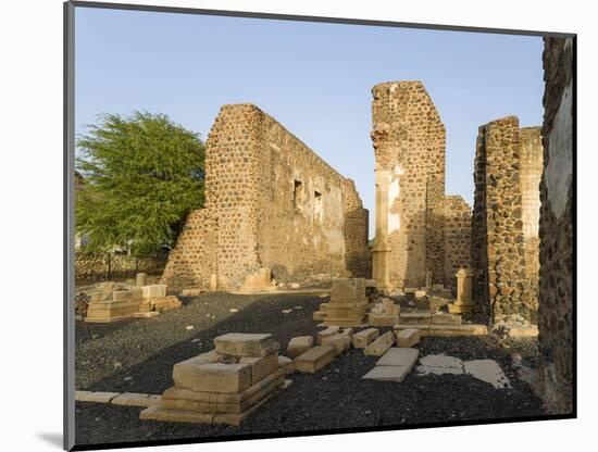 Ruin of cathedral Se Cathedral. Cidade Velha, historic center of Ribeira Grande-Martin Zwick-Mounted Photographic Print