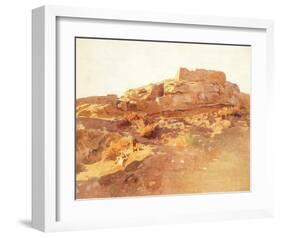 Ruin of Jericho of the Old Testament-Eugen Bracht-Framed Art Print