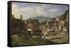 Ruine du théatre de Taormine (Sicile)-Achille Etna Michallon-Framed Stretched Canvas