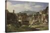 Ruine du théatre de Taormine (Sicile)-Achille Etna Michallon-Stretched Canvas