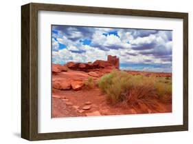 Ruined Dwellings at Wupatki-null-Framed Art Print