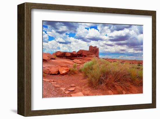 Ruined Dwellings at Wupatki-null-Framed Art Print