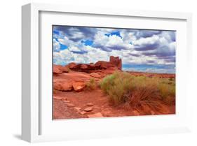 Ruined Dwellings at Wupatki-null-Framed Art Print