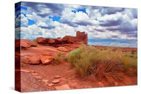 Ruined Dwellings at Wupatki-null-Stretched Canvas