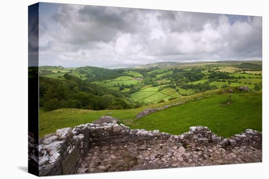 Ruined Medieval Castle Landscape with Dramatic Sky-Veneratio-Stretched Canvas