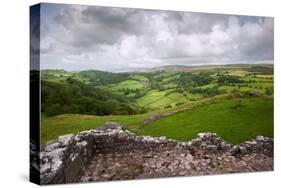 Ruined Medieval Castle Landscape with Dramatic Sky-Veneratio-Stretched Canvas