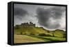 Ruined Medieval Castle Landscape with Dramatic Sky-Veneratio-Framed Stretched Canvas