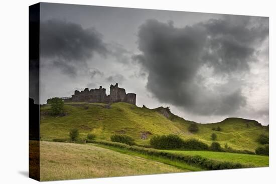 Ruined Medieval Castle Landscape with Dramatic Sky-Veneratio-Stretched Canvas