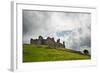 Ruined Medieval Castle Landscape with Dramatic Sky-Veneratio-Framed Photographic Print