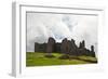 Ruined Medieval Castle Landscape with Dramatic Sky-Veneratio-Framed Photographic Print