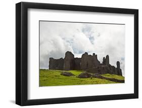 Ruined Medieval Castle Landscape with Dramatic Sky-Veneratio-Framed Photographic Print