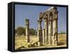 Ruined temple at Medamut, Egypt-English Photographer-Framed Stretched Canvas