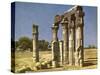 Ruined temple at Medamut, Egypt-English Photographer-Stretched Canvas