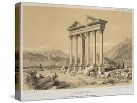 Ruined Temple, Palmyra, Syria, Illustration from 'Voyage En Asie Mineure' by Leon De Laborde-Leon de Laborde-Stretched Canvas