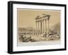 Ruined Temple, Palmyra, Syria, Illustration from 'Voyage En Asie Mineure' by Leon De Laborde-Leon de Laborde-Framed Giclee Print