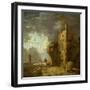 Ruined Tower with Figure, C.1770-79-Richard Wilson-Framed Giclee Print