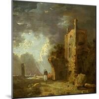 Ruined Tower with Figure, C.1770-79-Richard Wilson-Mounted Giclee Print