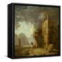Ruined Tower with Figure, C.1770-79-Richard Wilson-Framed Stretched Canvas