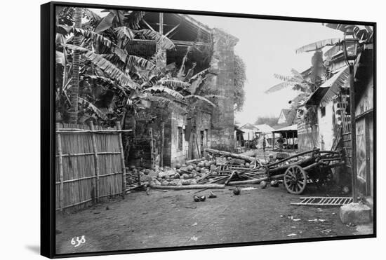 Ruined Village During Philippine Insurrection-Perely Fremont Rockett-Framed Stretched Canvas